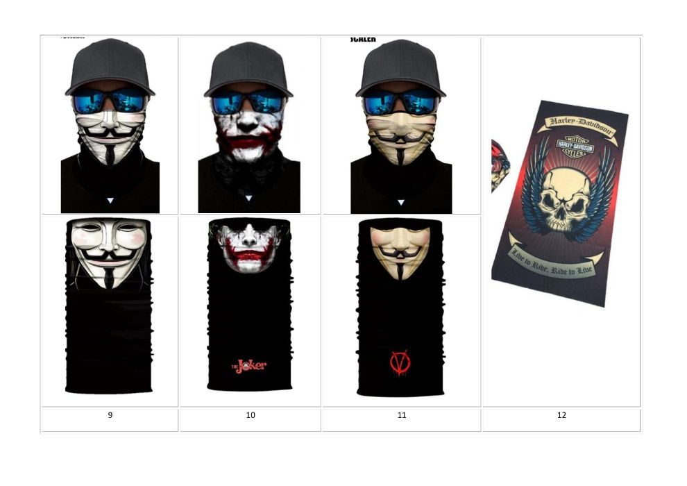 Balaclava - Máscaras - Lenço - Passa montanhas