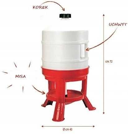 Poidło automatyczne Kerbl dla drobiu 30 l WŁOSKIE
