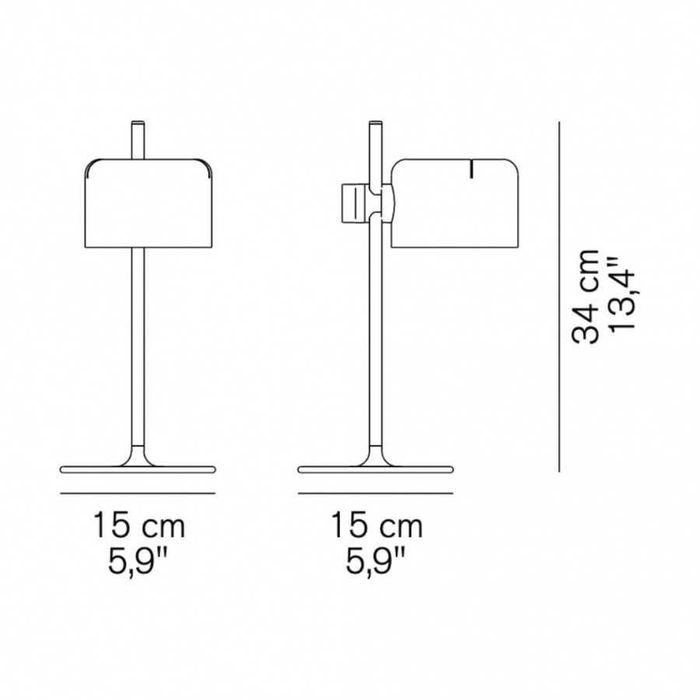Candeeiro de mesa – MINI COUPÉ da Oluce (Original / Novo)