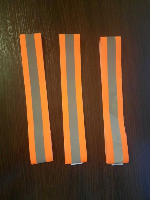 Нарукавники светоотражающие оранжевые на липучке светоотражатели