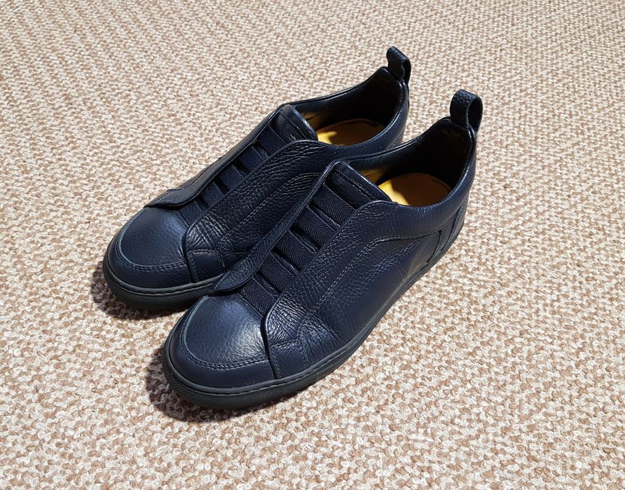 Doucal's Roger Blue Slip-on Sneakers кросівки шкіряні оригінал 40