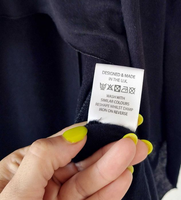 Tunika damska, asymetryczna, luźna, 3/4 rękaw, L/XL