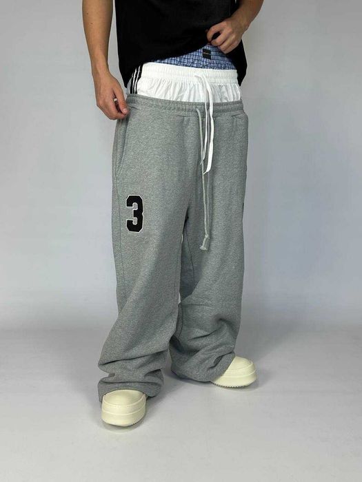 Штани Project GR 3 пояса спортивки sweatpants сірі штаны серые M L S