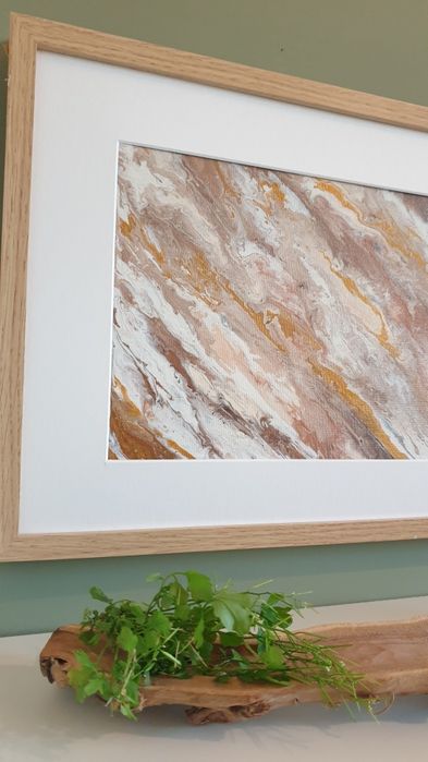 Pequeno quadro abstrato com moldura