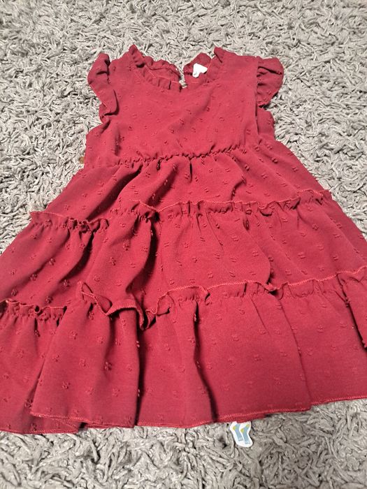 Sukienka bordowa 98