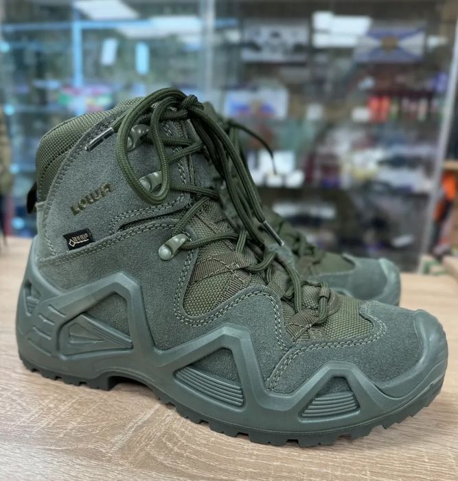 LOWA Zephyr GTX MID TF Olive GORE-TEX | Военные берцы Лова | Тактические треккинговые ботинки