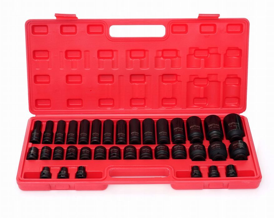 Nasadki Udarowe Zestaw Nasadek Udarowych Klucze 1/2" 8-32Mm 6Kąt 35