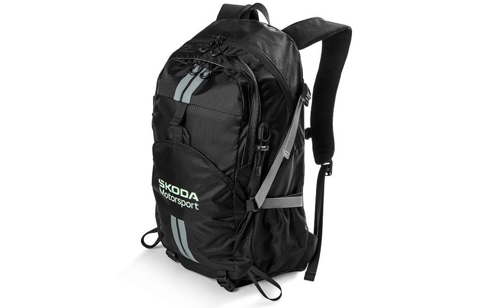 Plecak Motorsport W kolorze electric green oraz paskami odblaskowymi na przodzie.