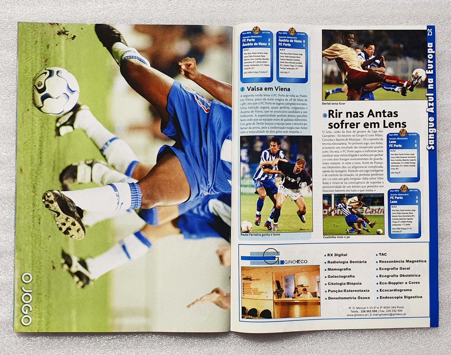 Antiga Revista ~ " FCP - SANGUE AZUL na EUROPA " ~ Com 8 Posters (Taça UEFA, Taça Portugal, Superliga, e Supertaça 2002-03) ~ RARA