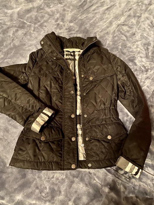 Oryginalna kurtka wiosenna Burberry, stan idealny, pikowana, rozm. S