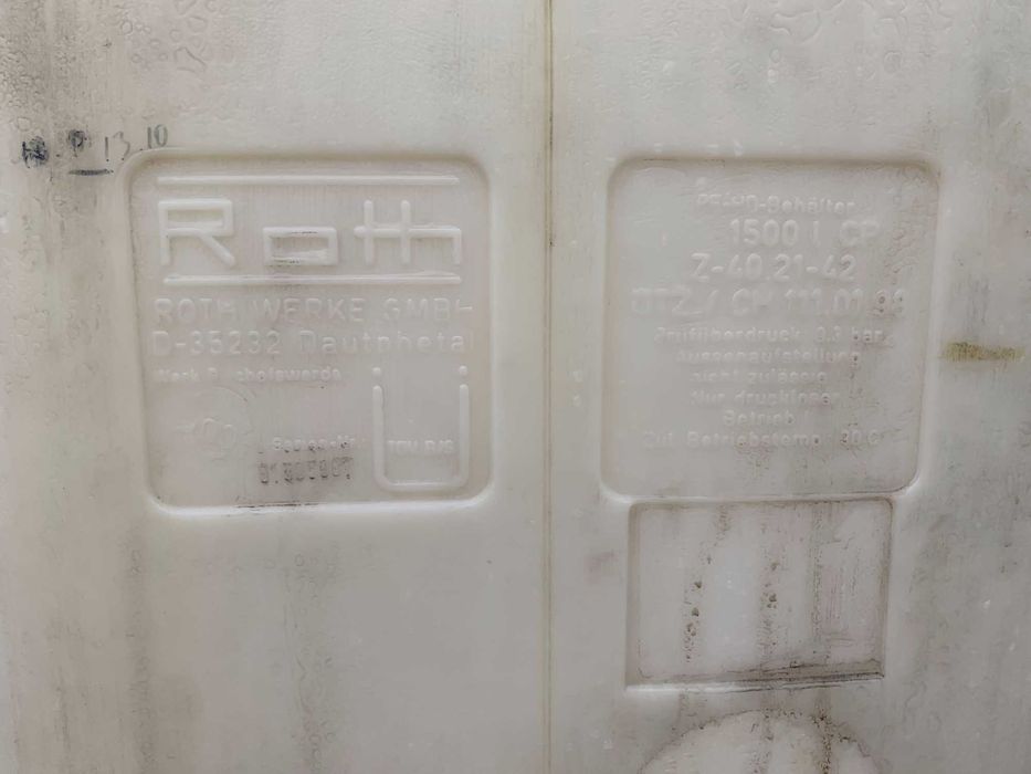 Zbiornik na opał, olej opałowy 1500L używany na ropę wodę deszczówkę