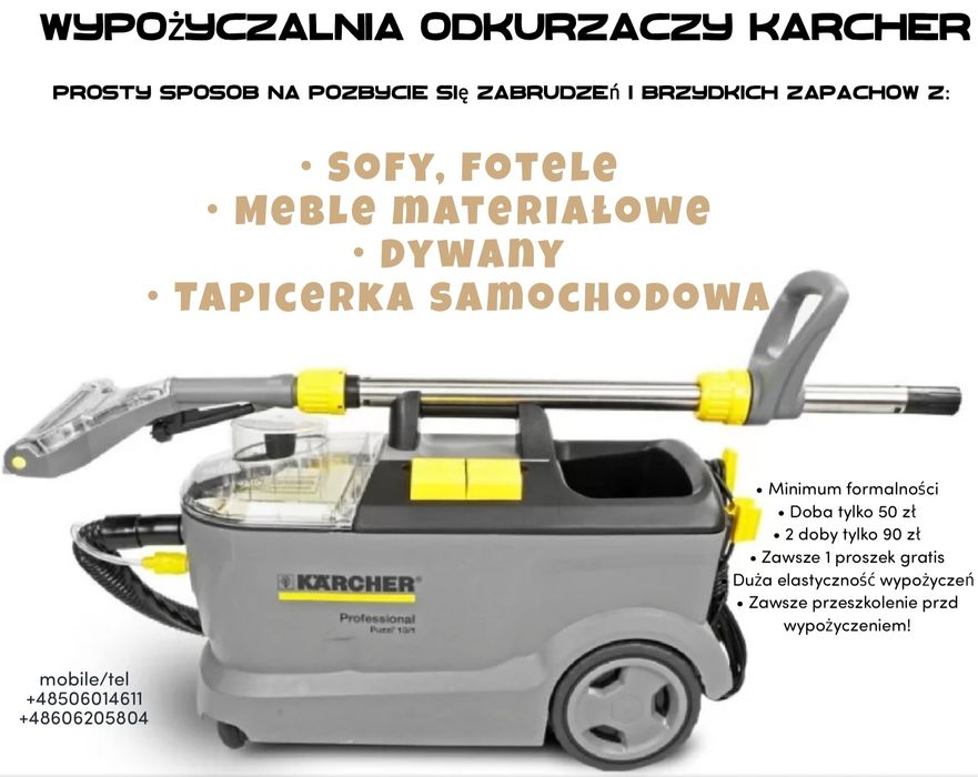 Odkurzacz piorący Karcher - wynajem