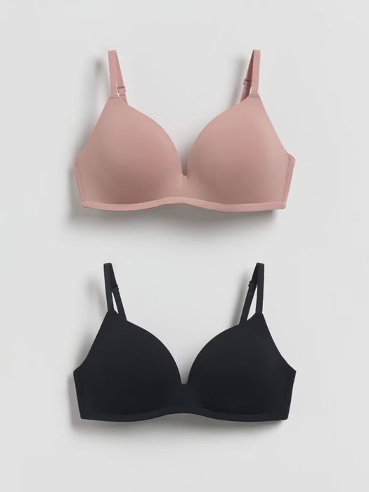 Білизна жіноча комплект чорна і тілесна бюстгальтер 2 шт набір