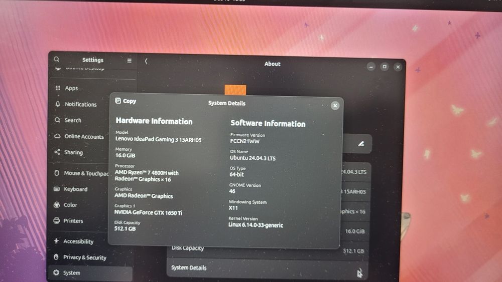 Laptop Lenovo IdeaPad gaming 3 15ARH05