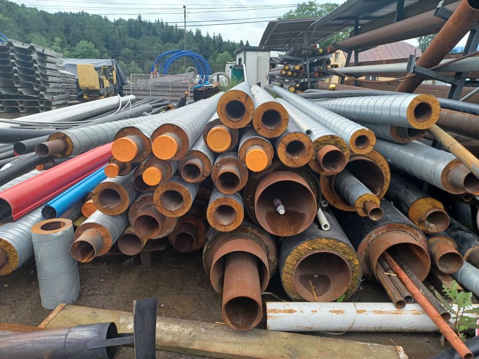 Rury preizolowane, w osłonie PE, w osłonie spiro, różne 114,3/3,5/200