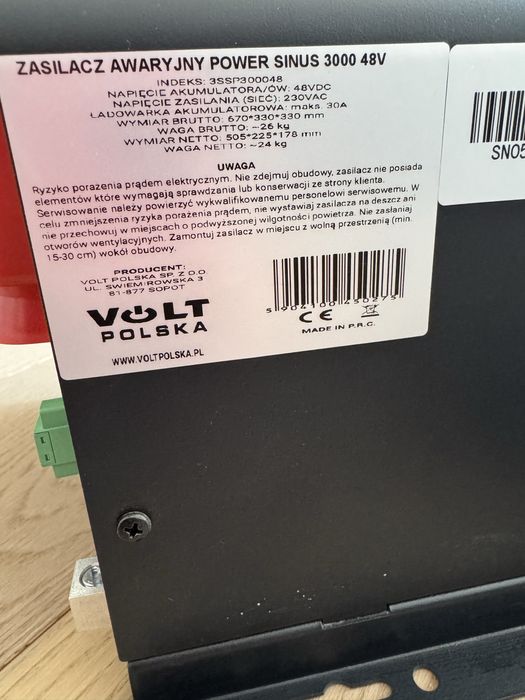 ДБЖ Volt Polska Power Sinus 48 В, 3 кВт