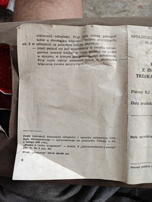 Trójkąt ostrzegawczy 1990r.