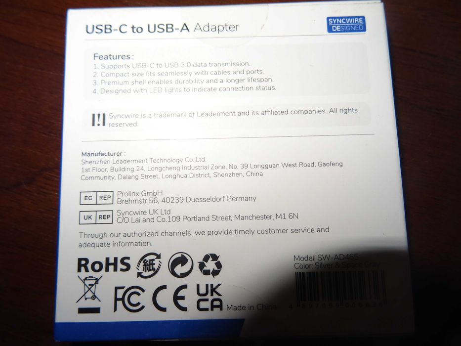 Syncwire Adapter USB-C na USB-A