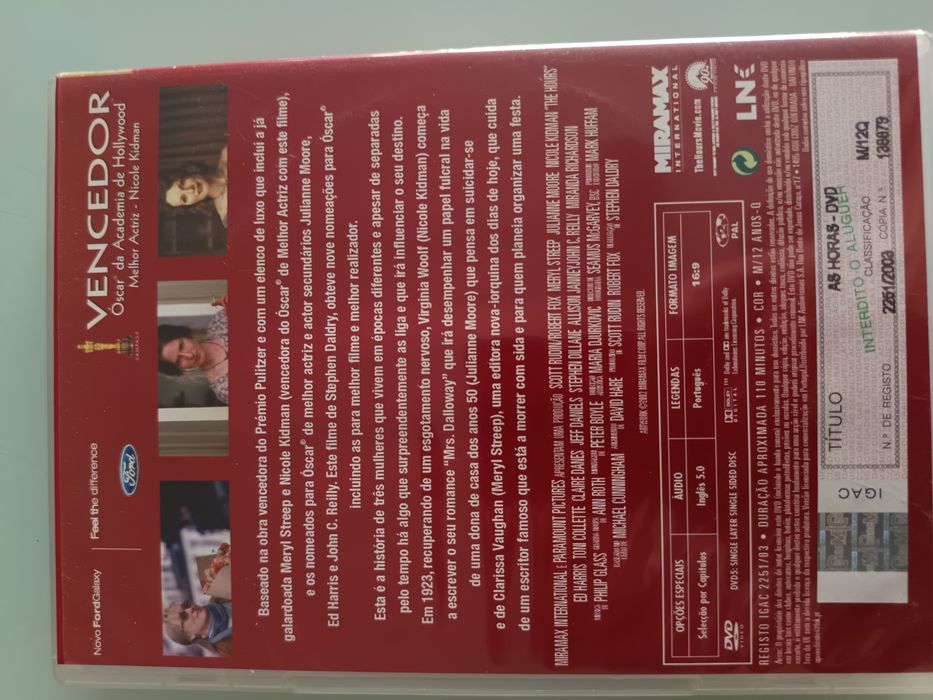 DVD as horas       .