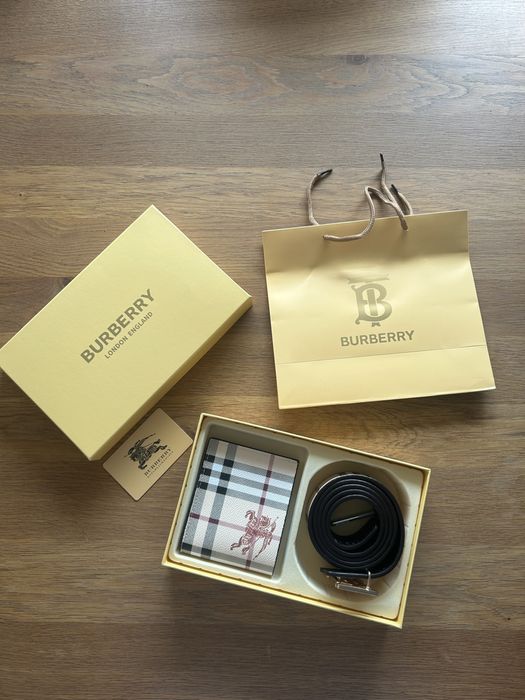 Pasek Oraz Portfel Burberry men vintage retro
