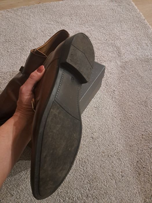 Skórzane buty męskie monki Oliver r. 45