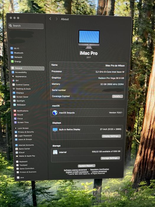 IMac Pro 27" 8-core xeon 32gb