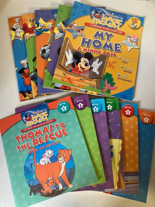 11 Livros da Disney's Magic English - Aprender Inglês