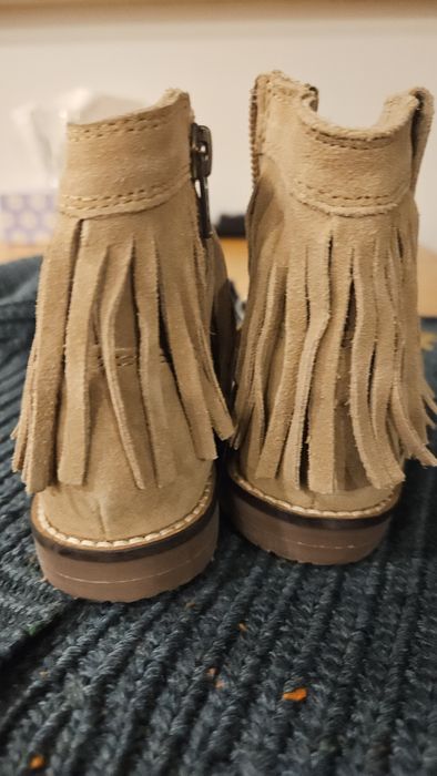MANGO kozaczki 23 sztyblety kowbojki zamsz boho