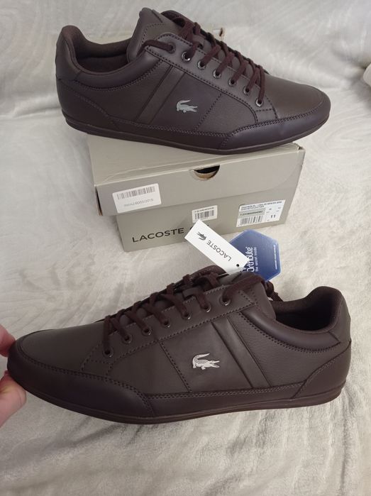 Buty Lacoste Chaymon rozmiar 46 Nowe z metką brązowe skóra skórzane sneakersy trampki męskie unikatowe idealne ostatnia sztuka