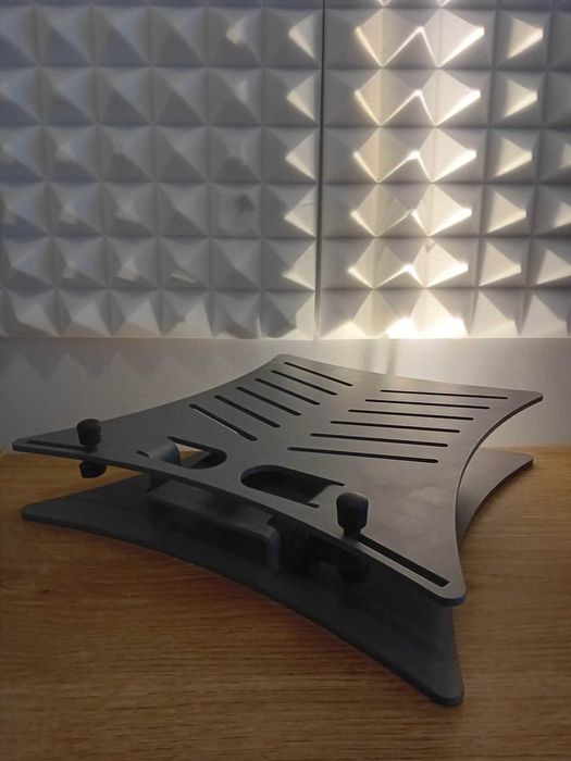 Suporte K&M- laptop, computador portátil, sintetizador, controlador dj