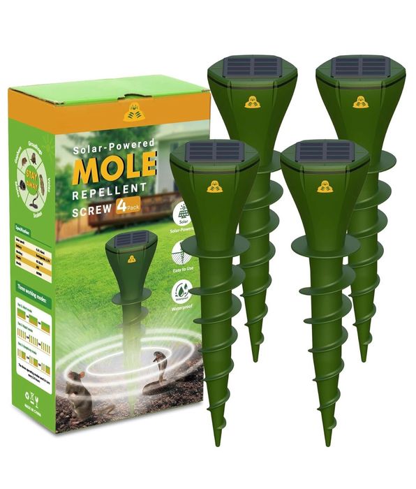 Odstraszacz kretów, węży, świstaków, norników, wiewiórek zestaw 4szt.