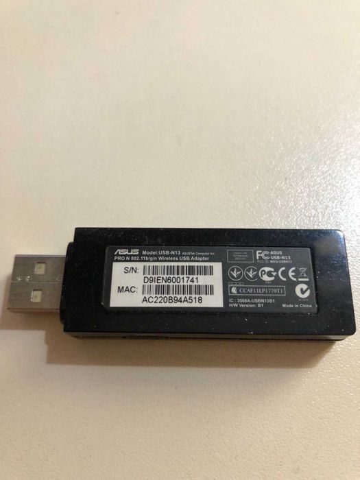 WI-FI адаптер ASUS USB-N13 USB2.0