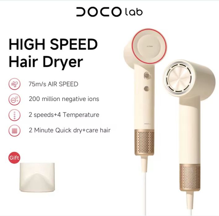 Фен для волосся Doco High Speed Hair Dryer H800 WHITE Xiaomi Dyson