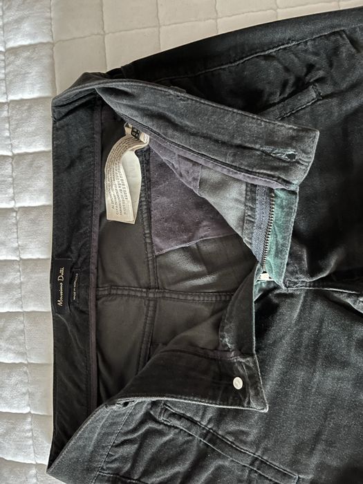 Calças de veludo cinzentas da Massimo Dutti, nº34