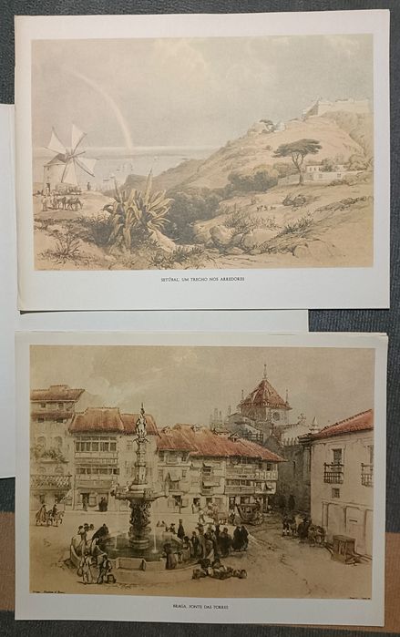 Seis Gravuras sobre Motivos Portugueses de pintor inglês do século XIX