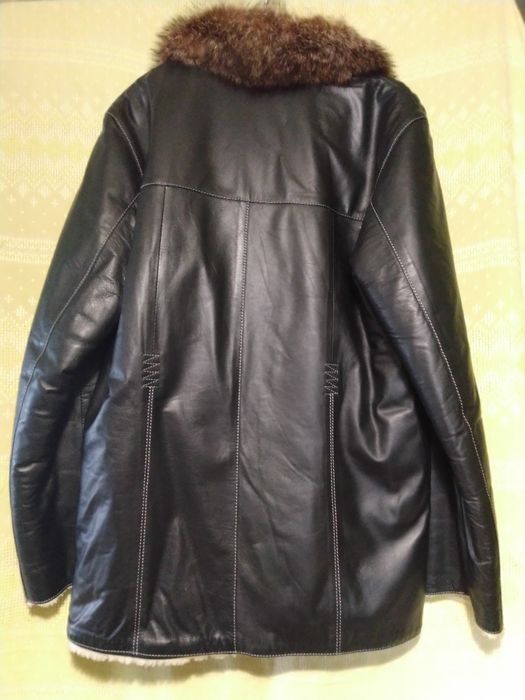 Дублёнка мужская с воротником