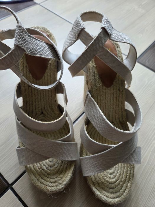 Espadryle na koturnie, sandałki na koturnie HM
