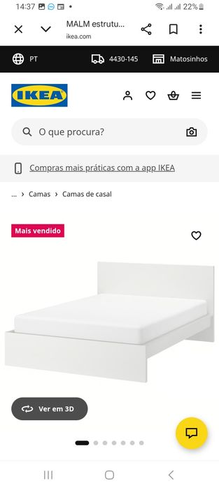 Cama casal sem arrumação cor preta com colchão