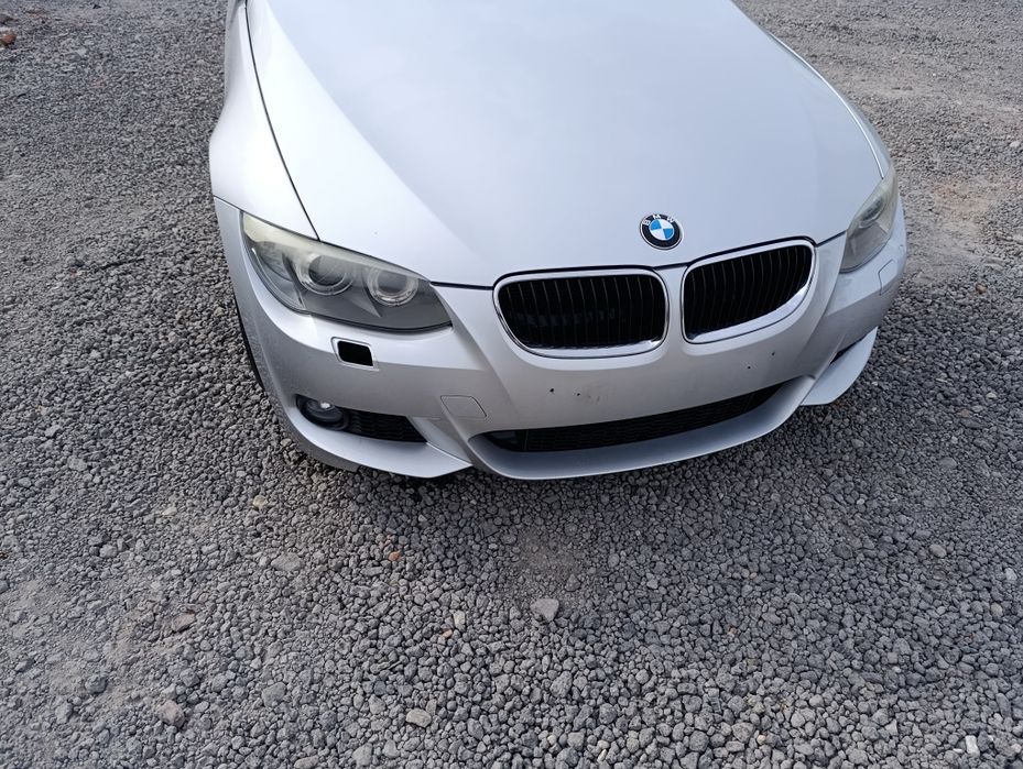 Przód kompletny BMW e92 e93 lift lci Mpakiet srebrny 354 titansilber maska zderzak błotnik lampy zestaw części Msport