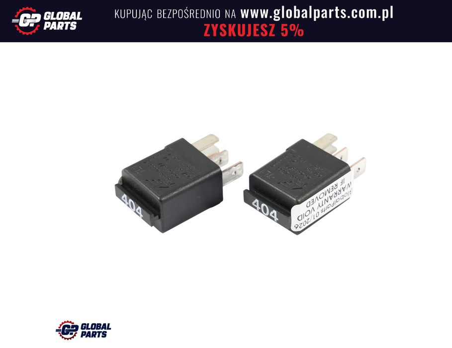 Volkswagen Audi Seat Skoda Przekaźnik Czarny 5-Pin 12V 7M Zestaw X2