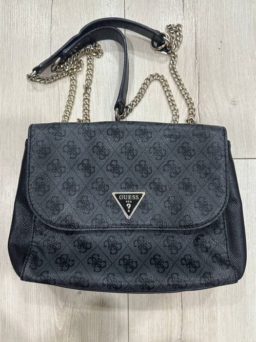 Сумка Guess оригинал серая на цепочке