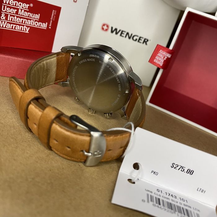 Годинник WENGER 01.1743.104 Urban Classic Chronograph 44mm 10ATM