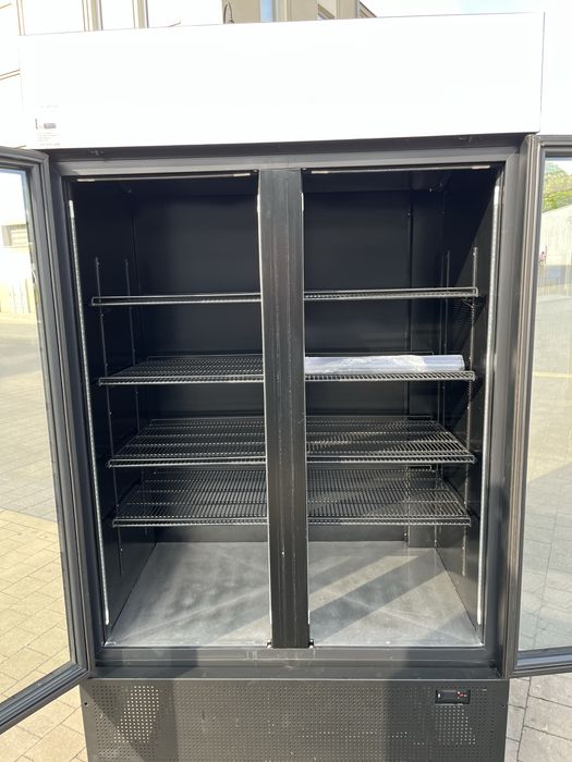Witryna chłdonicza 120 cm czarna | TRANSPORT GRATIS! +  Gwrancja