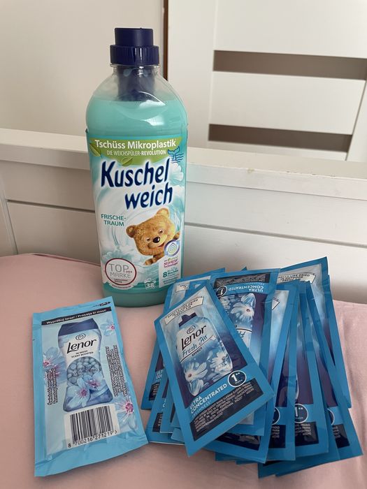 Plyn do prania Kuschel weich + 21 jednorazowych lenor+ 1 perełki lenor