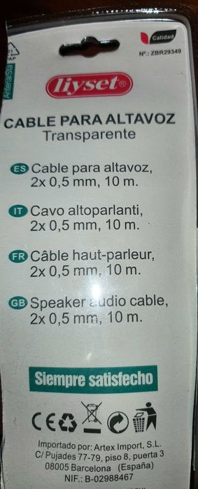 Fio de coluna 10 Metros/0,5mm