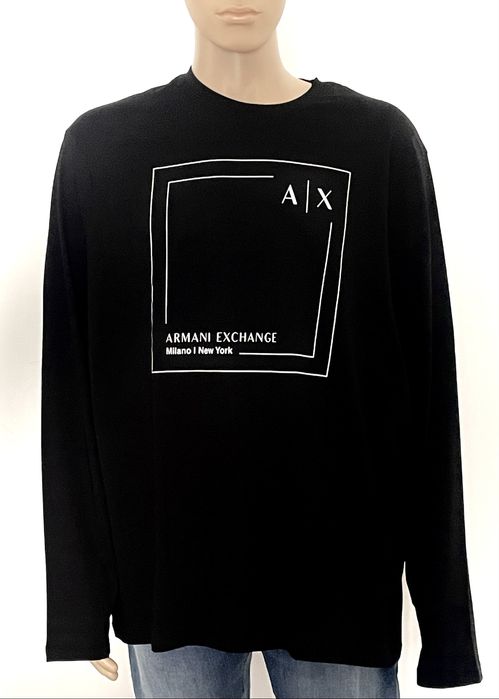 Czarny , oryginalny longsleeve Armani Exchange