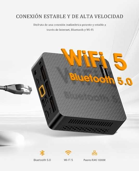 Mini PC AMD Ryzen 5 3500U | 8GB RAM | 256GB SSD NVMe | 4K 60Hz | Novo