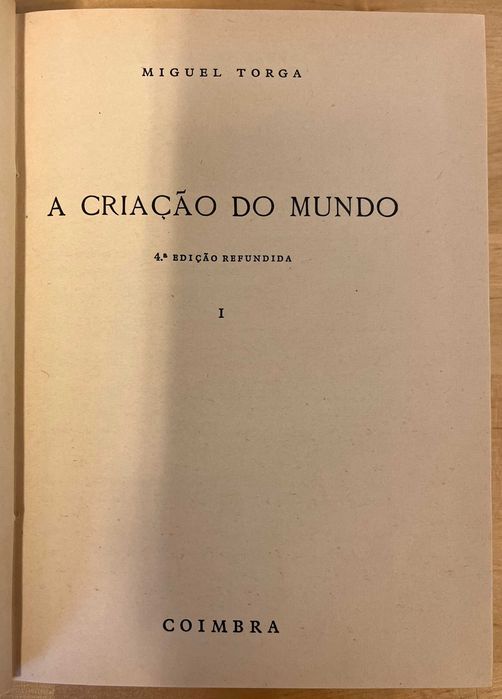 A Criação do Mundo - Miguel Torga