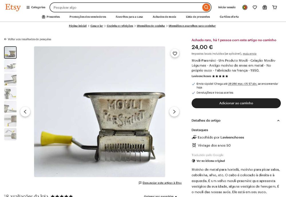Utensílios de cozinha antigos vintage - todos funcionais