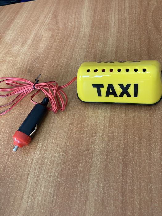 Шашка для таксі (TAXI LED T-008 (міні) (жовта) в5см*ш10см (від прикурю